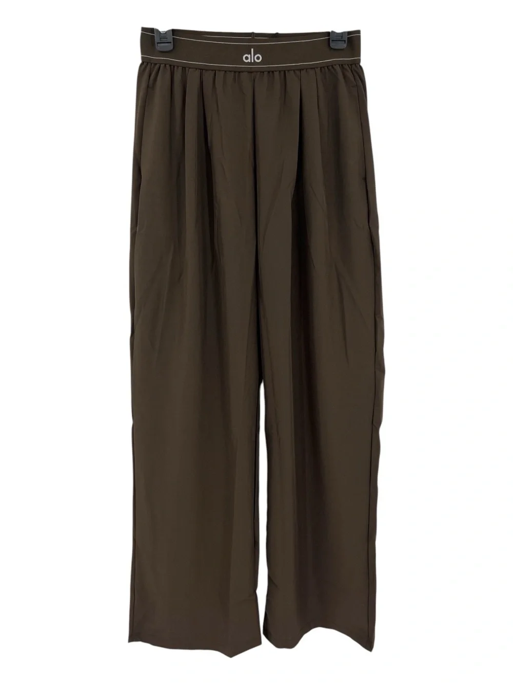 NWT’S ALO Yoga Suit Up Trouser high-waisted lightweight Brown pants L